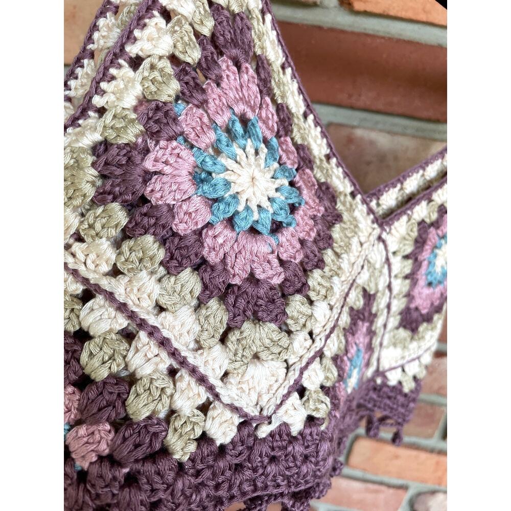 Pull & Bear, Size Medium, Multicolor Crochet Bra … - image 5